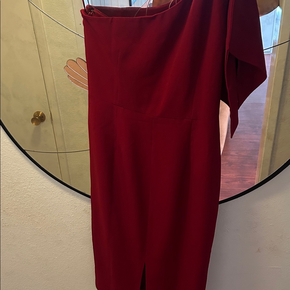 Dress the Population Red One-Shoulder Dress - Picture 6 of 6